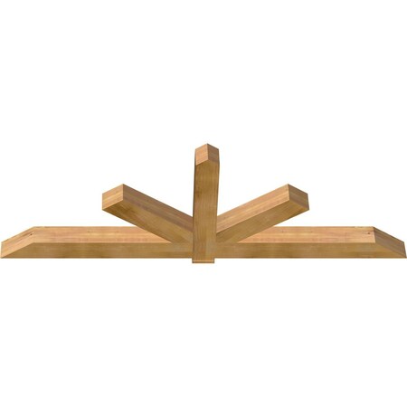 Ekena Millwork Kennewick Rough Sawn Timber Gable Bracket, Western Red Cedar, 108"W x 36"H x 6"D x 6"F, 8/12 Pitch GBW108X36X0606KEN00RWR